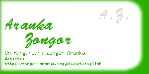 aranka zongor business card
